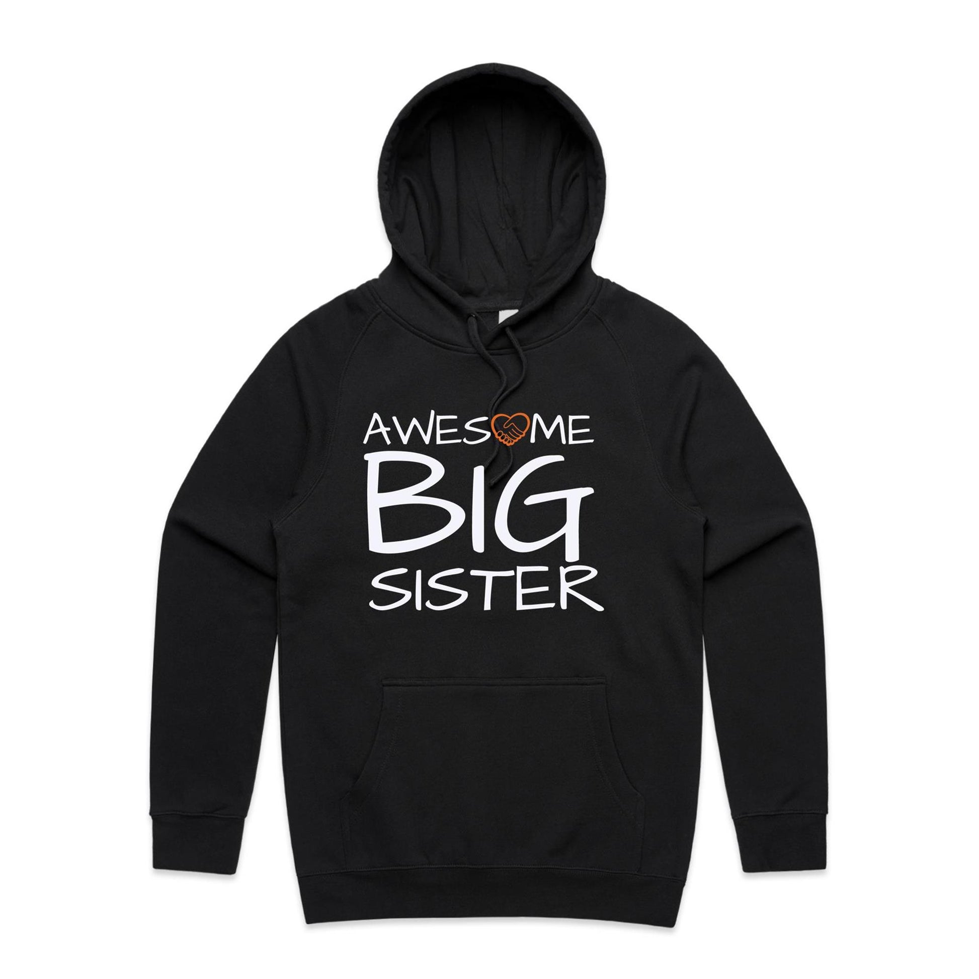 Awesome Big Sister Hoodie black