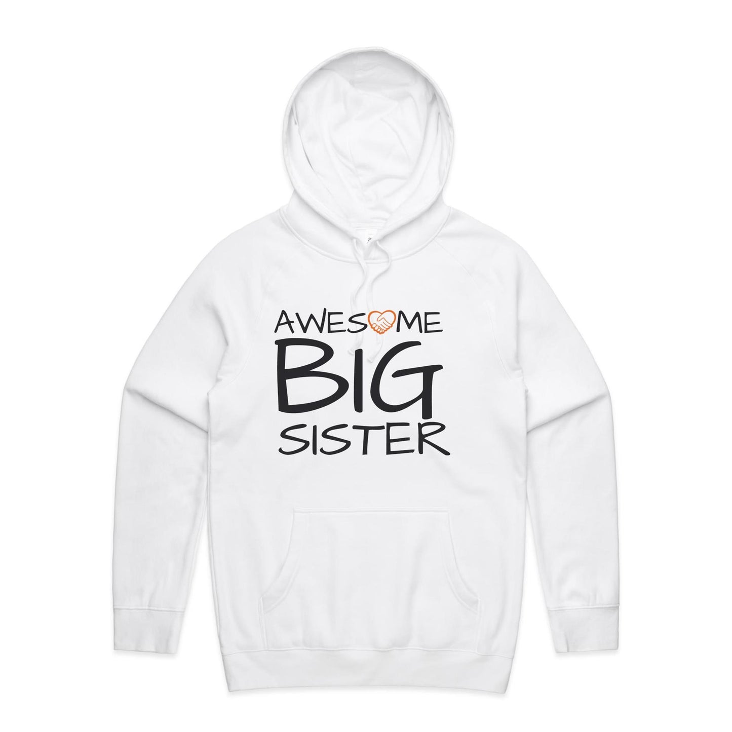 Awesome Big Sister Hoodie white