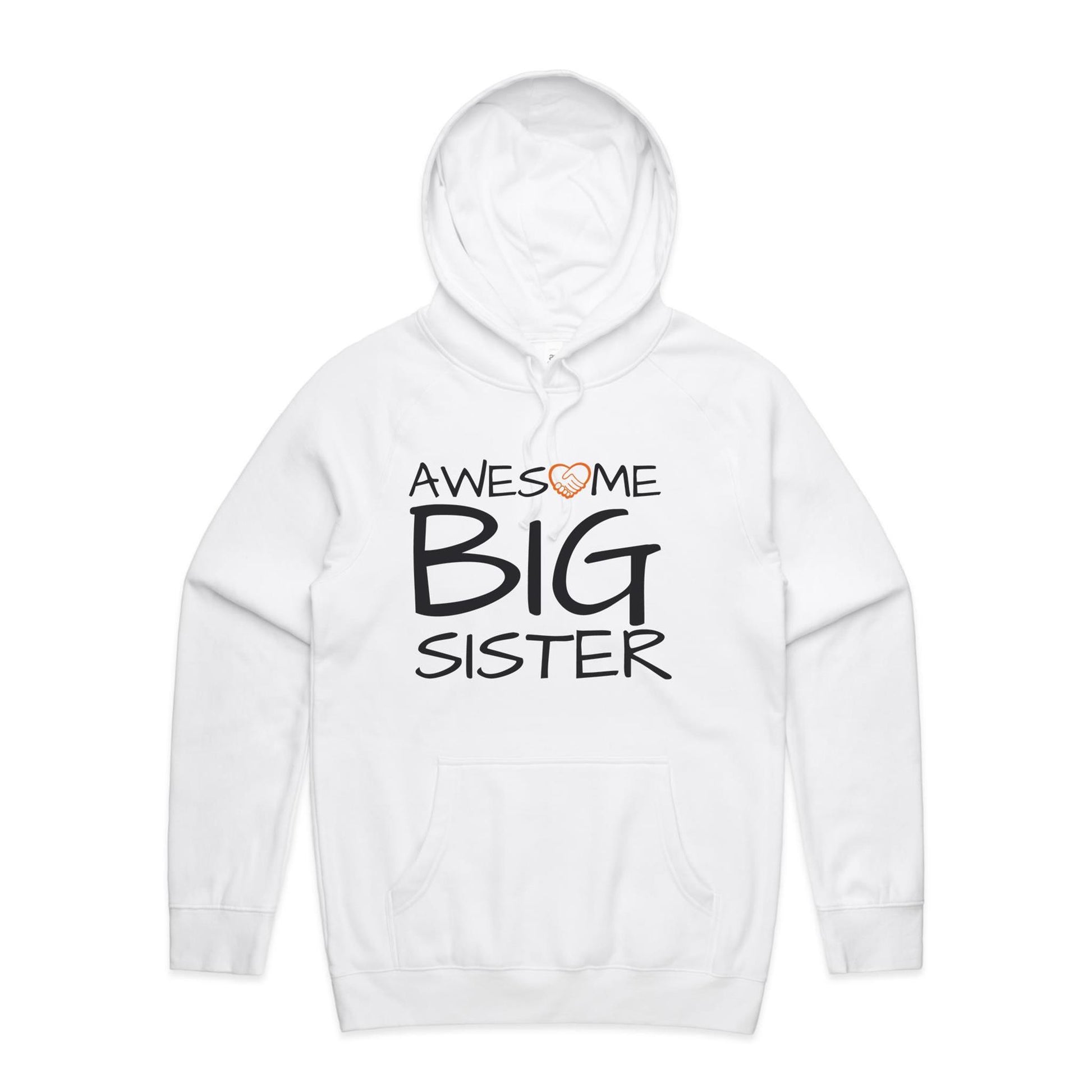 Awesome Big Sister Hoodie white