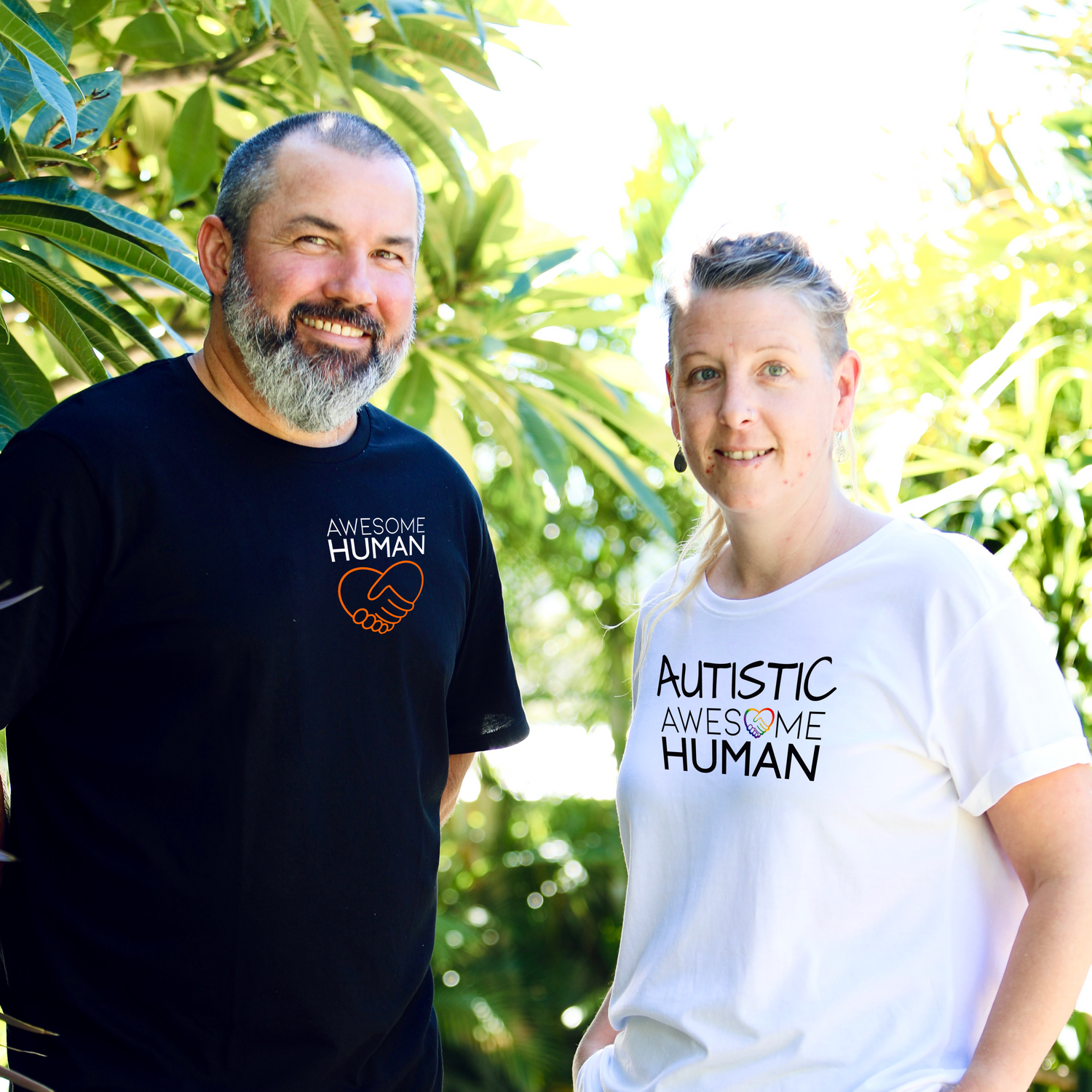 Awesome Human 2 + Autistic Awesome Human Tshirts