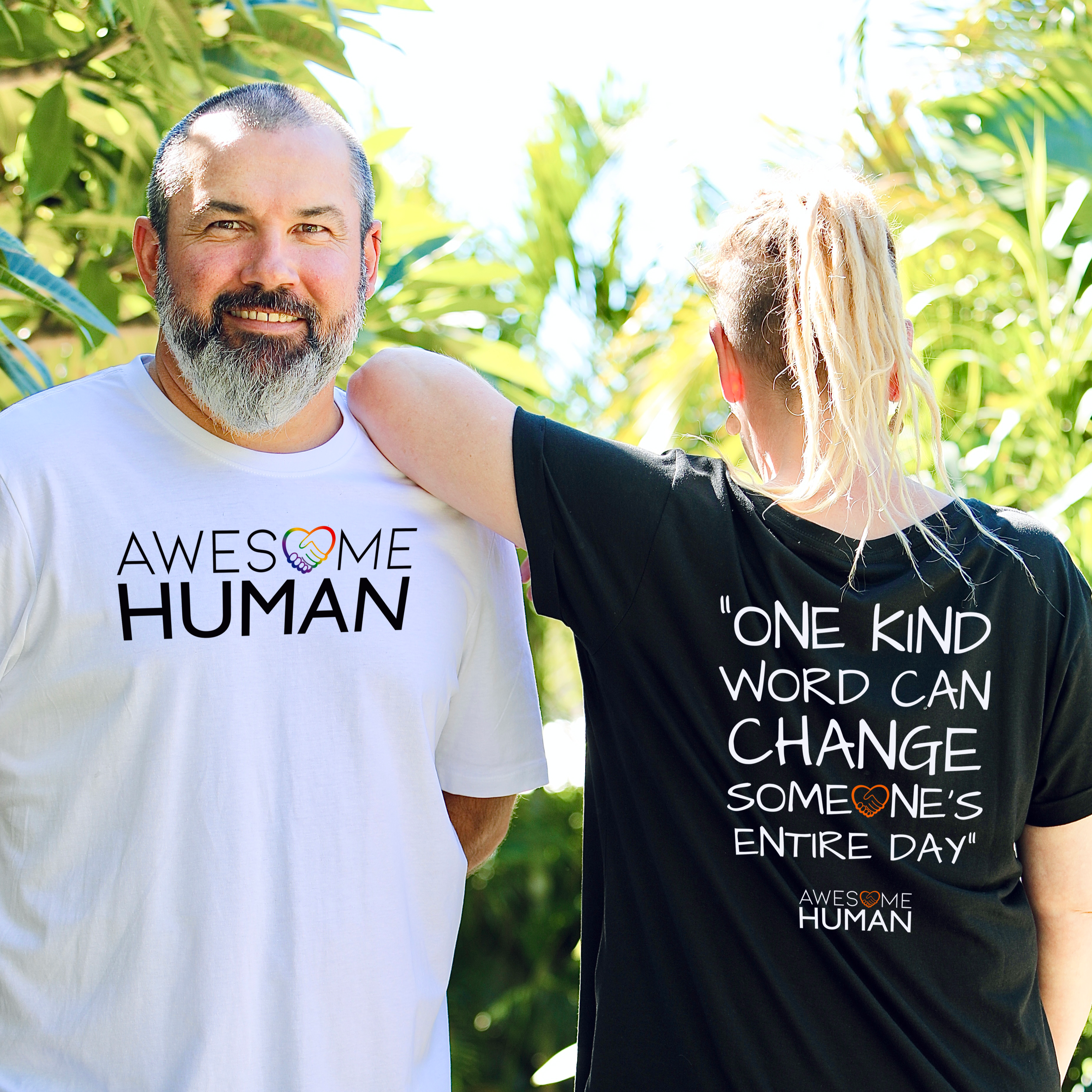 Awesome Human + One kind word Tshirt