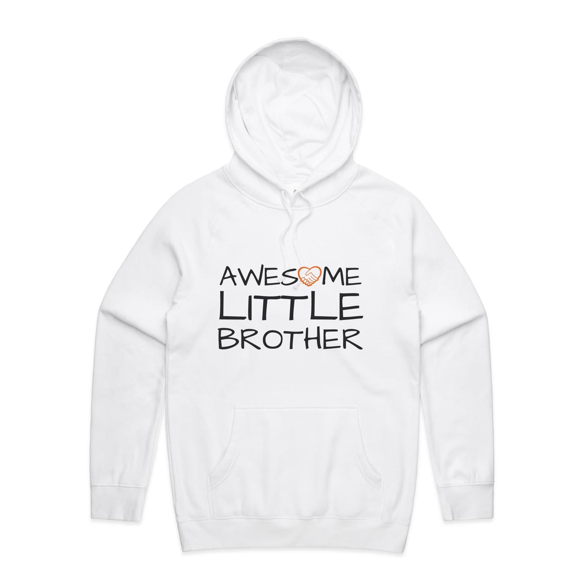 Awesome Little Brother Hoodie white