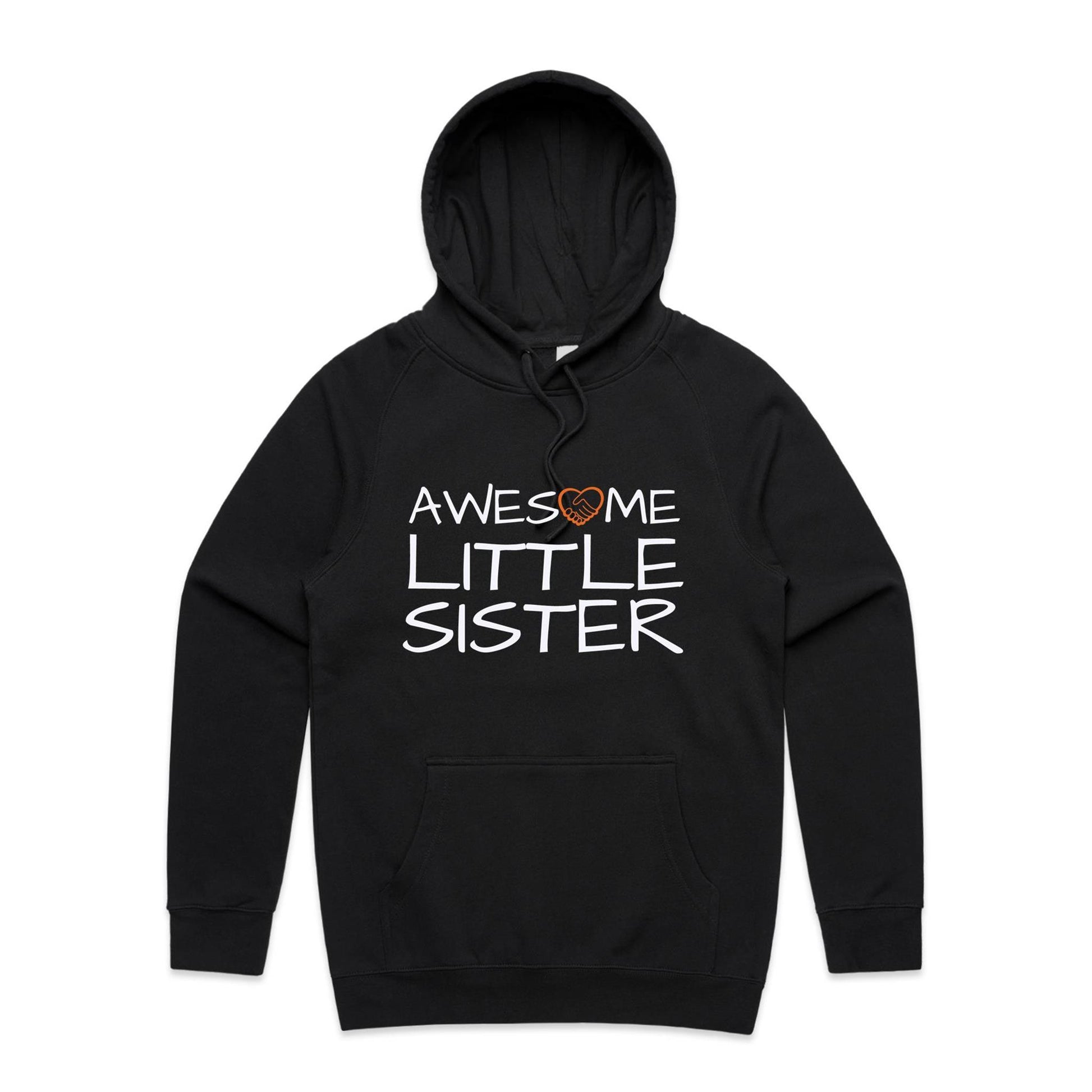 Awesome Little Sister Hoodie black