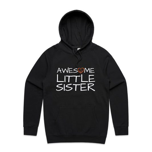 Awesome Little Sister Hoodie black