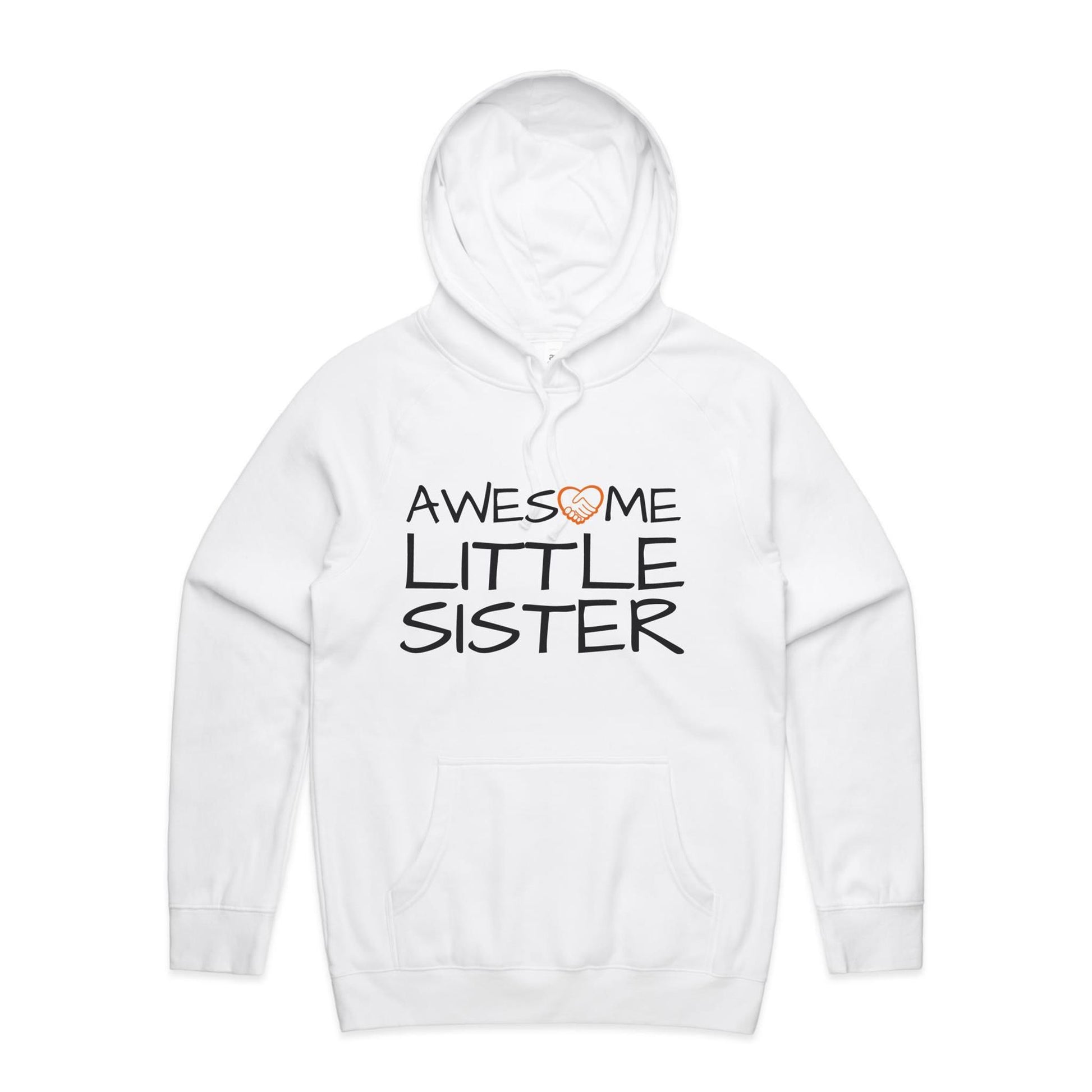 Awesome Little Sister Hoodie white