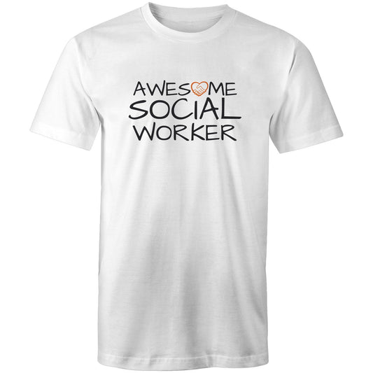 Awesome Social Worker Tshirt white