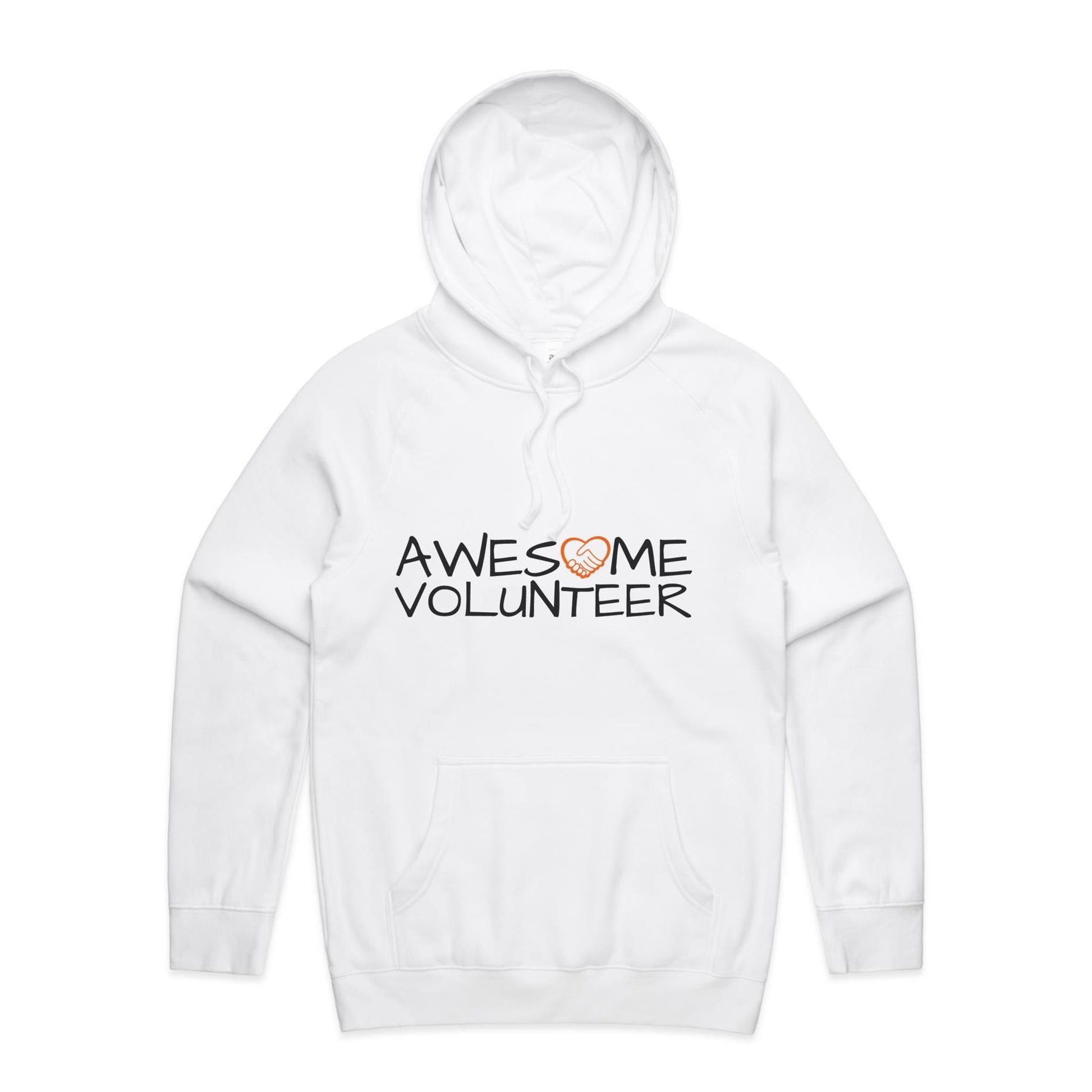 Awesome Volunteer Hoodie white