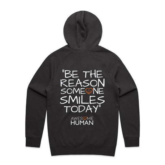 Be the reason someone smiles today Hoodie black back