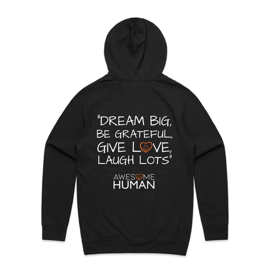 Dream big be grateful give love laugh lots Hoodie black