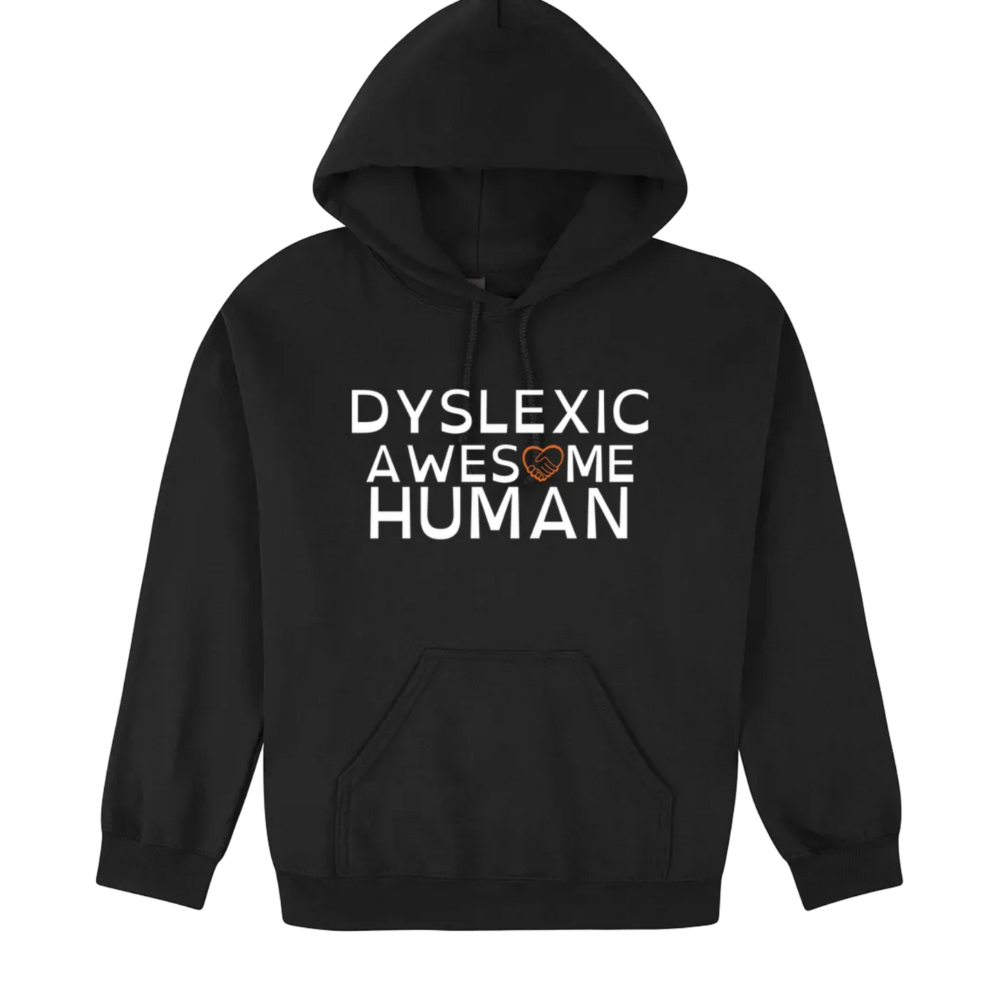 Dyslexic Awesome Human Hoodie white