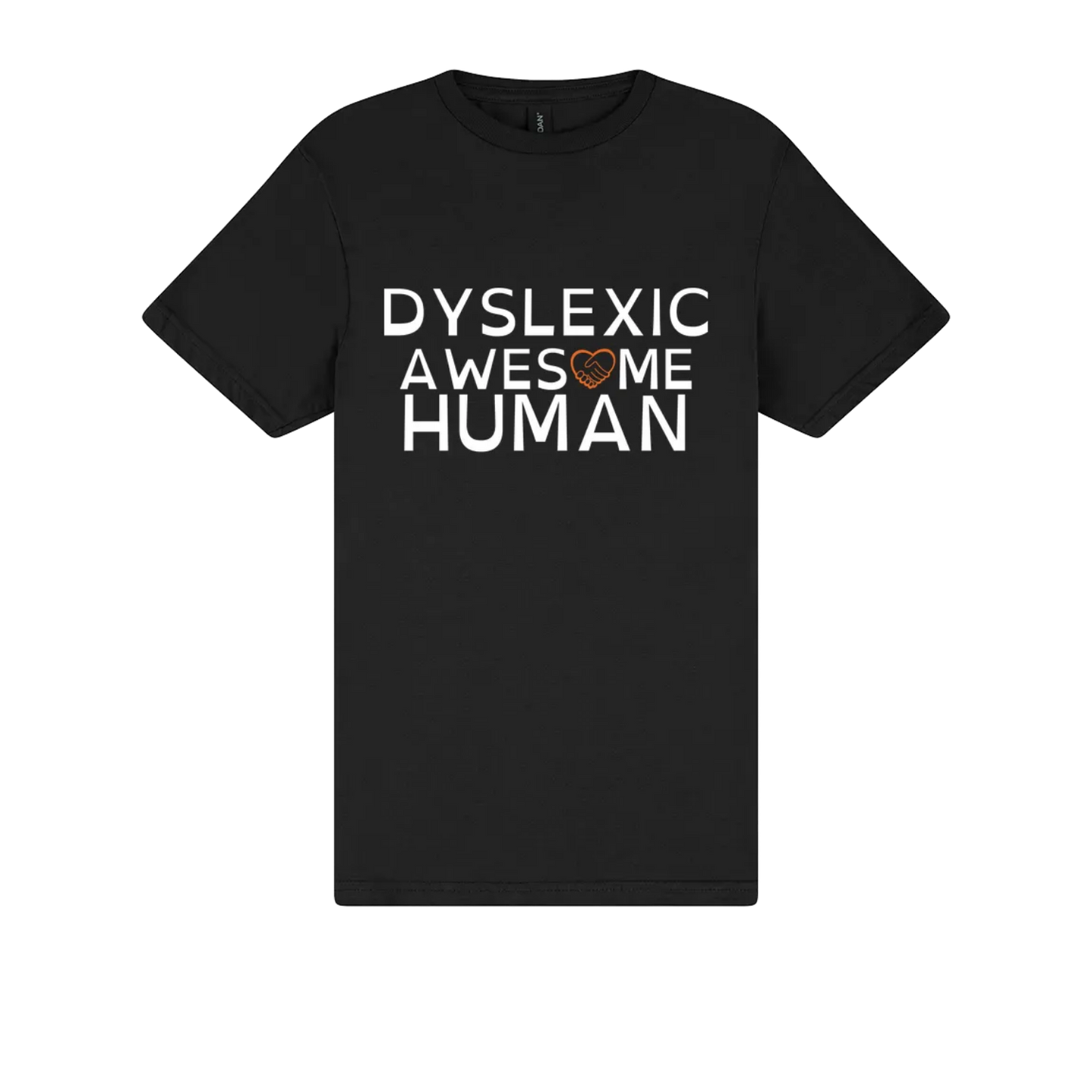 Dyslexic Awesome Human Tshirt black