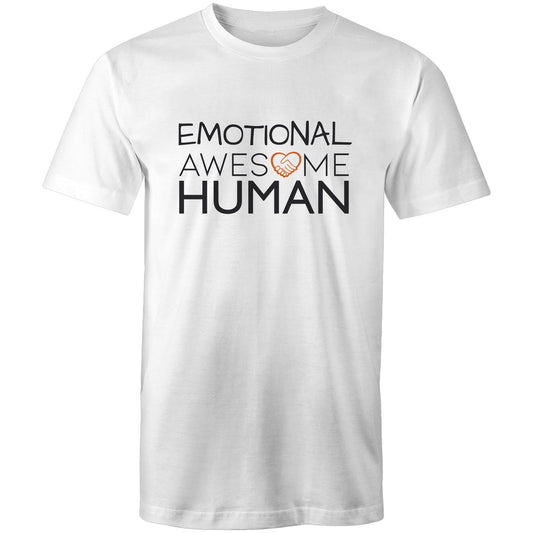 Emotional Awesome Human Tshirt white