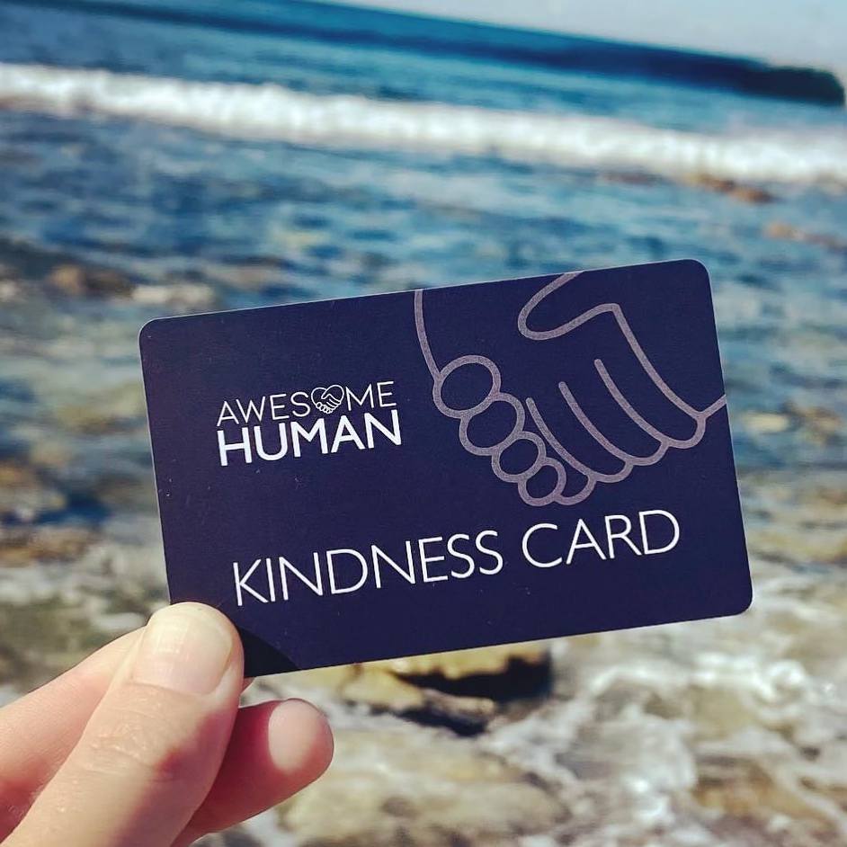Kindness card beach