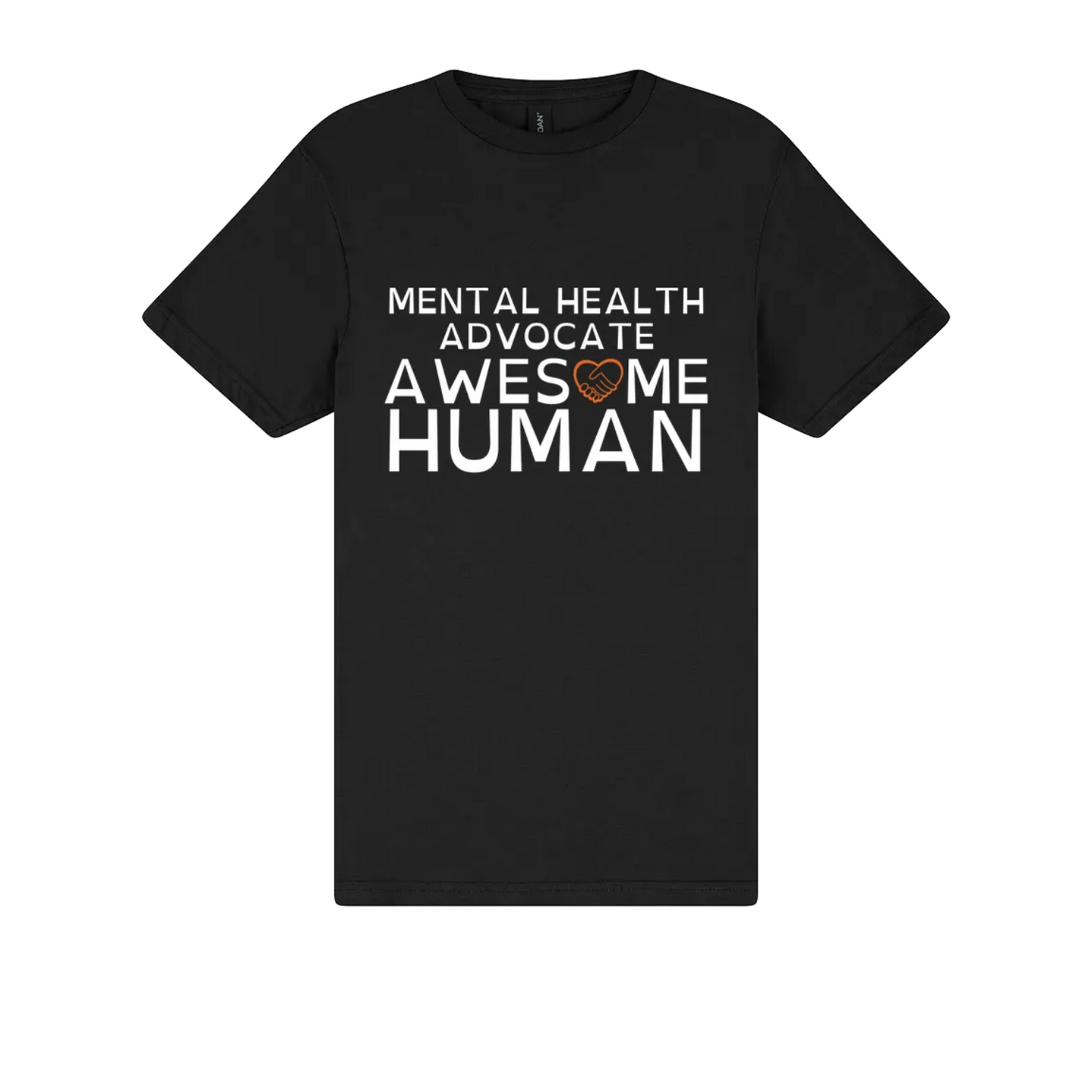 Mental Health Advocate Awesome Human Tshirt black