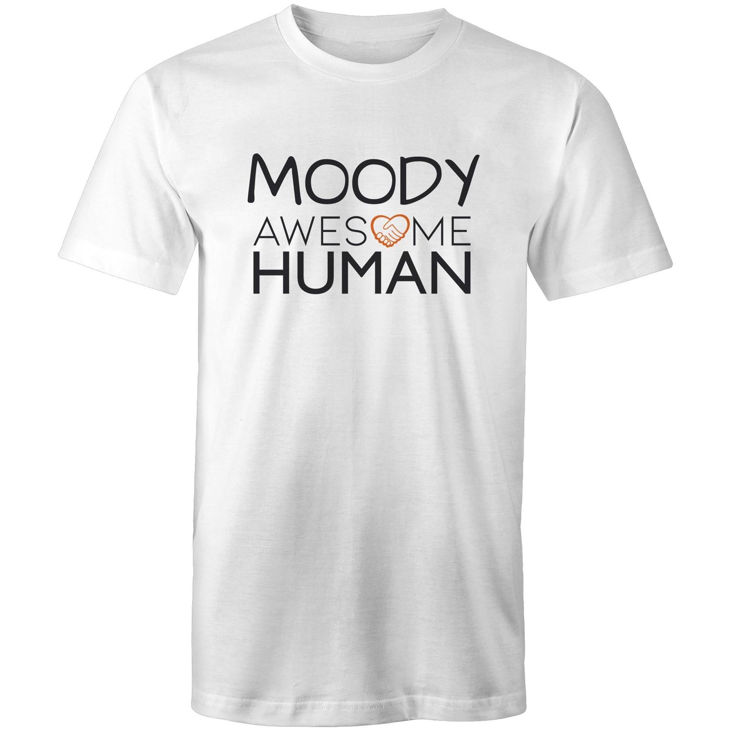 Moody Awesome Human Tshirt white