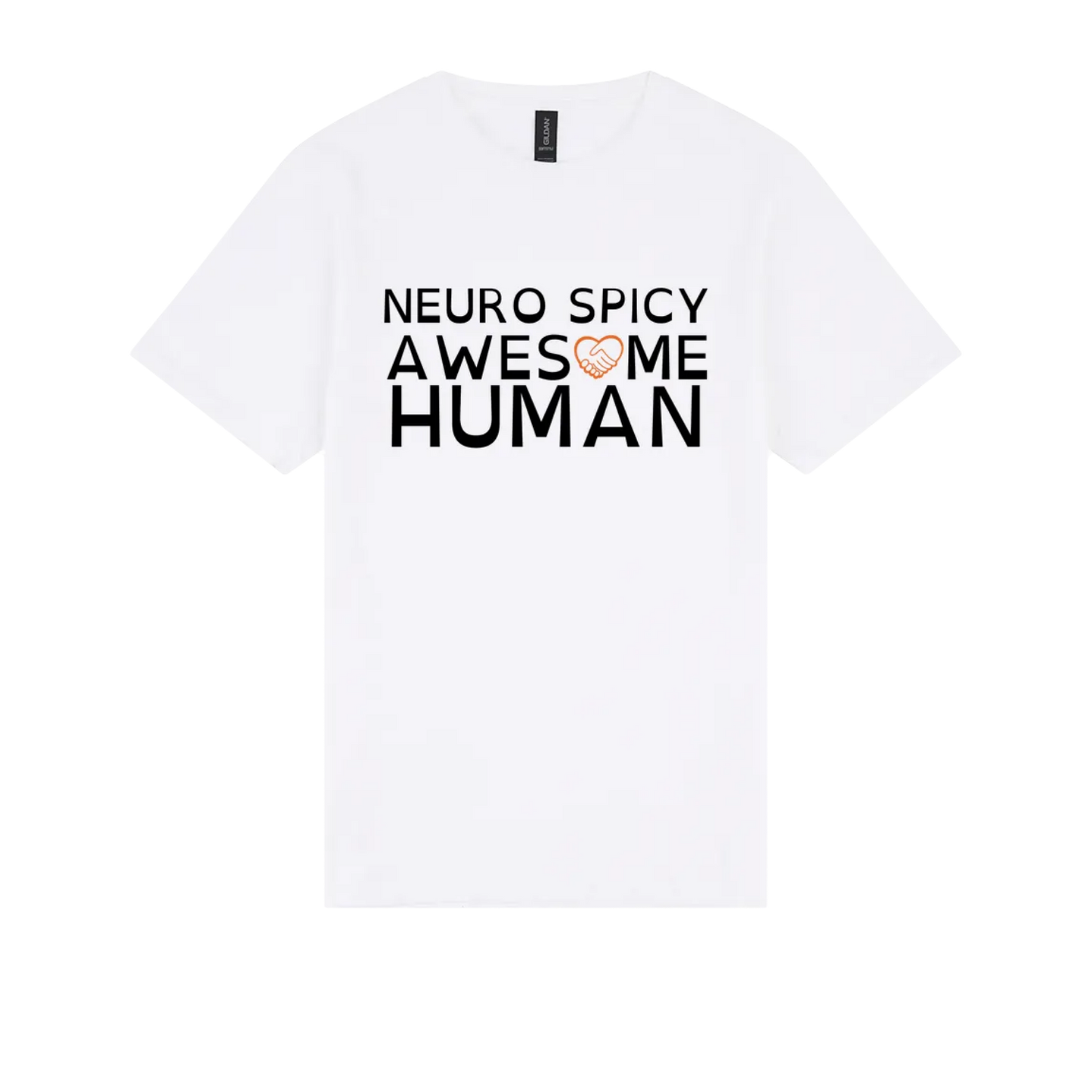 Neuro Spicy Awesome Human Tshirt white