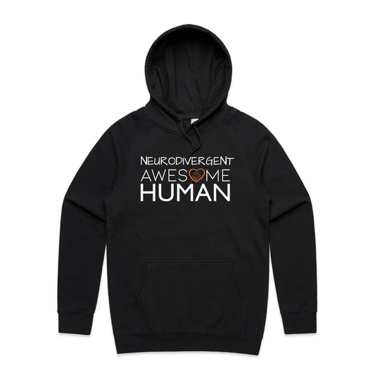 Neurodivergent Awesome Human Hoodie black