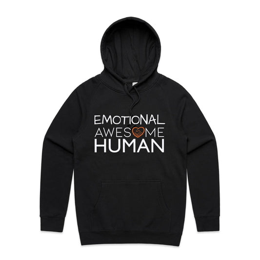 emotional awesome human hoodie black