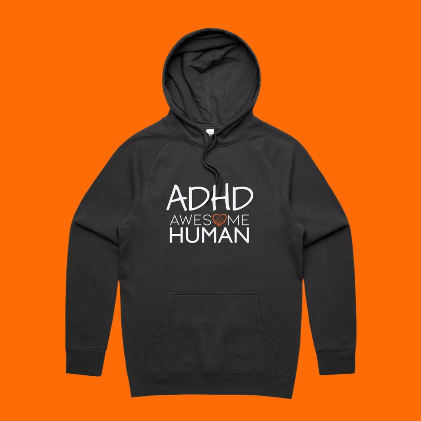 ADHD Awesome Human Hoodie ashphalt