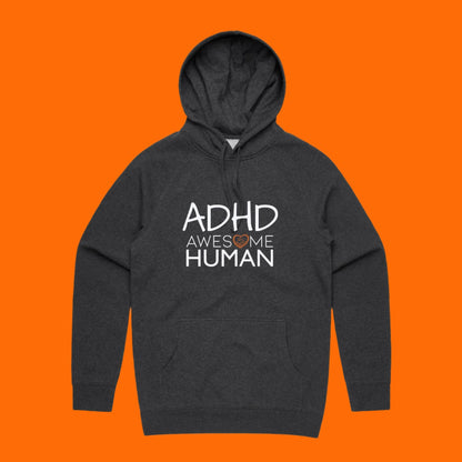 ADHD Awesome Human Hoodie coal