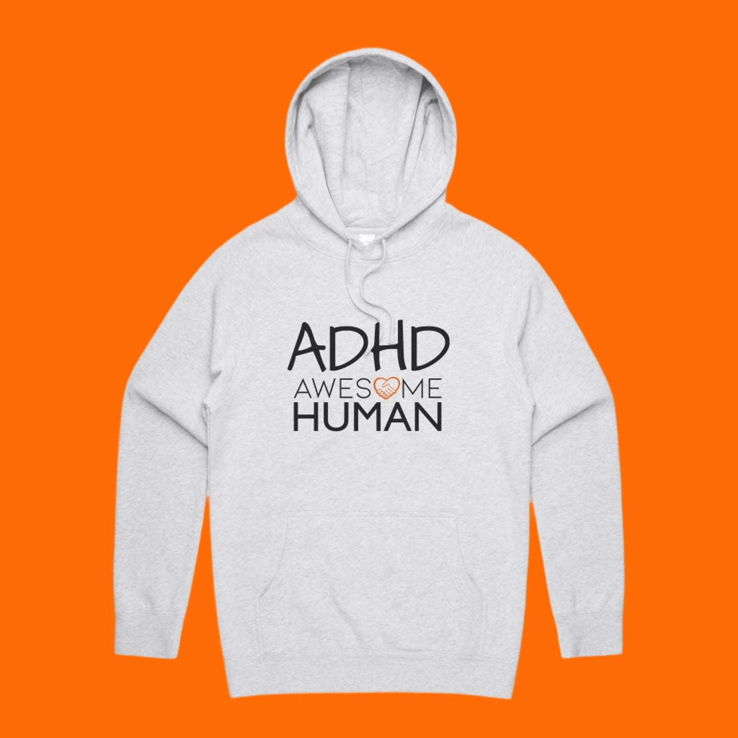 ADHD Awesome Human Hoodie light grey