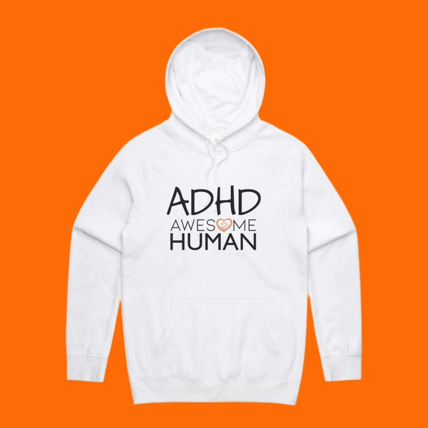 ADHD Awesome Human Hoodie white