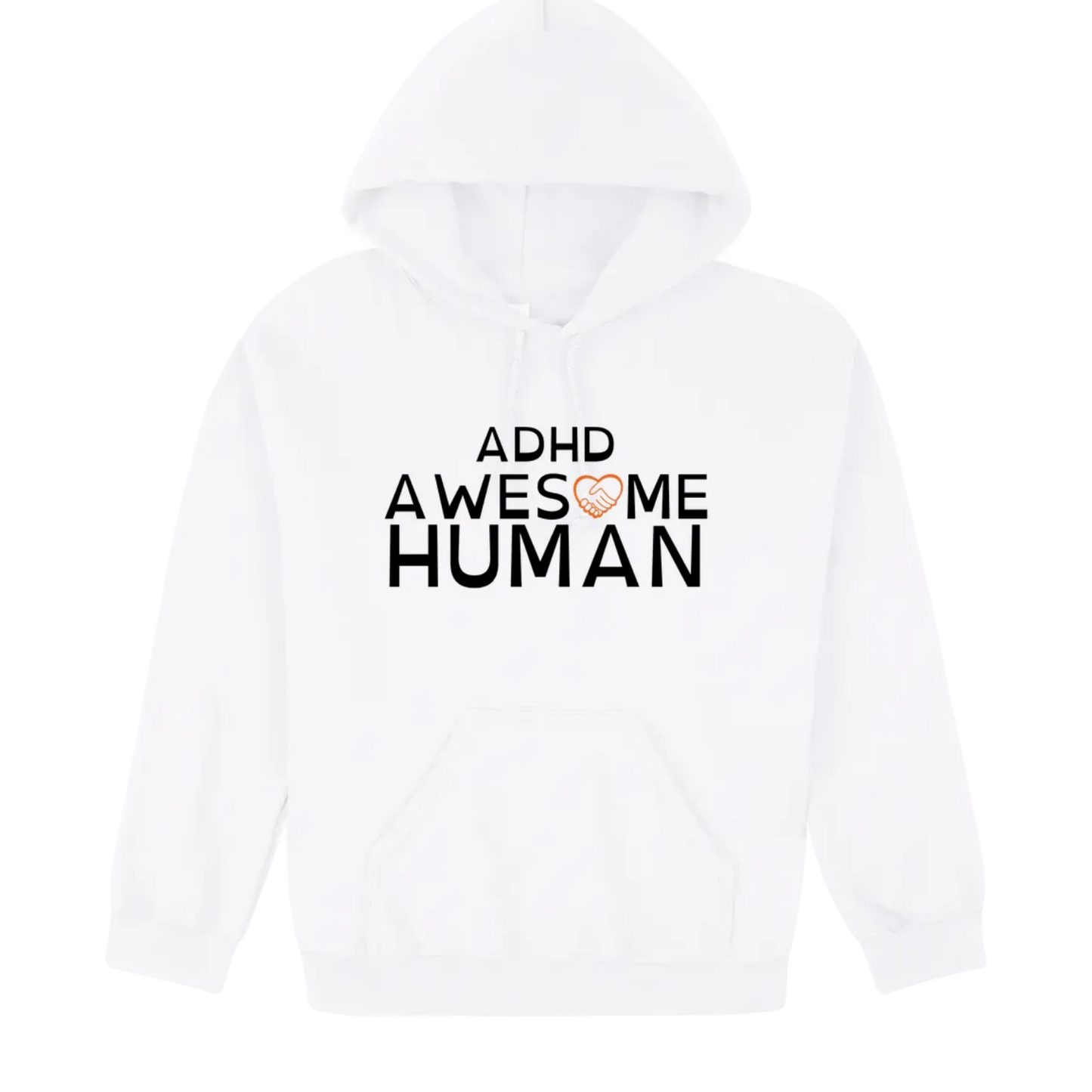 ADHD Awesome Human Hoodie white