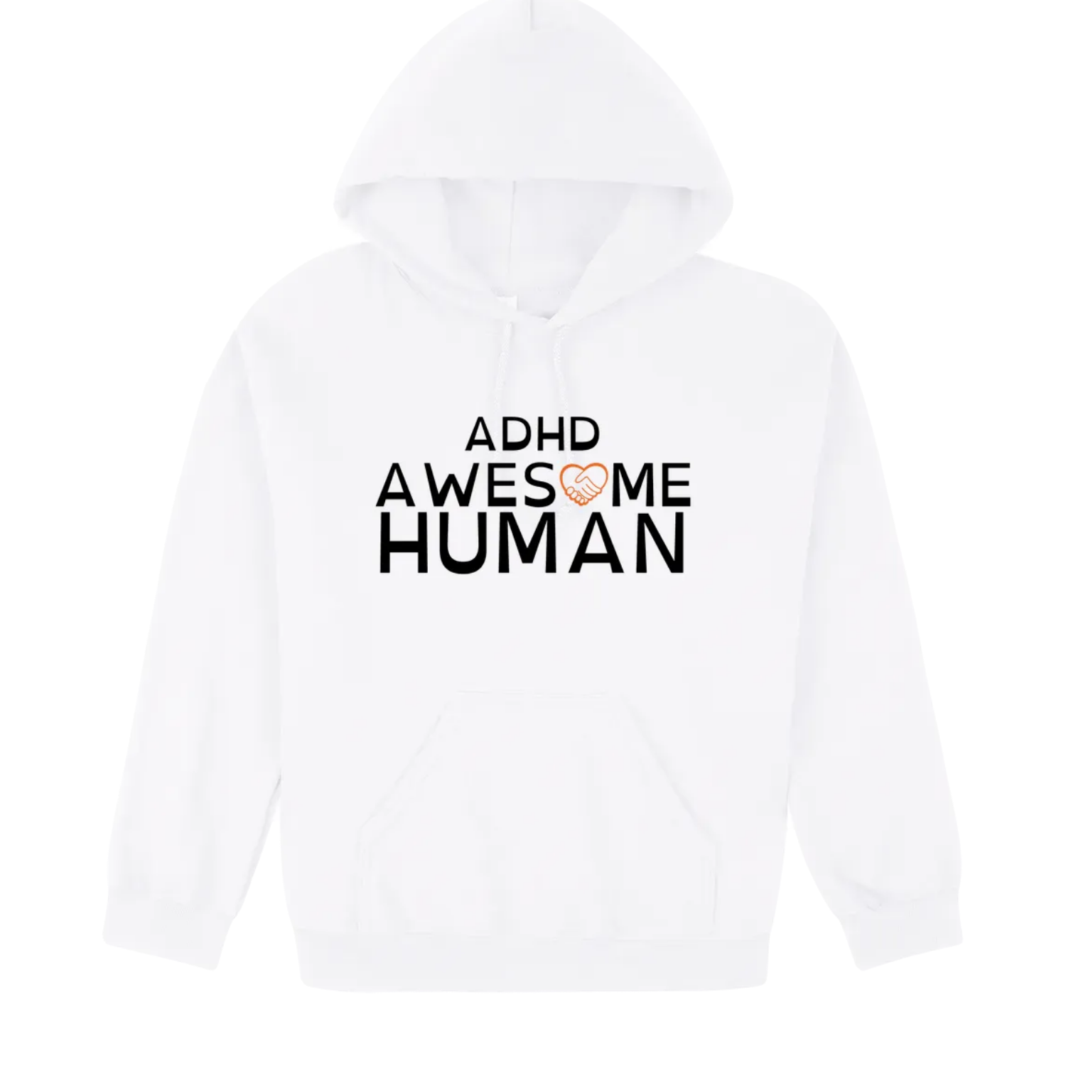 ADHD Awesome Human Hoodie white