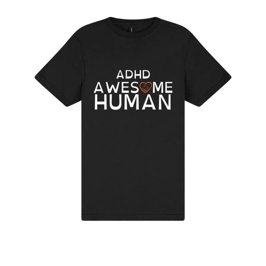 ADHD Awesome Human Tshirt black