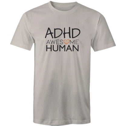 ADHD_Awesome_Human_Tshirt_light grey