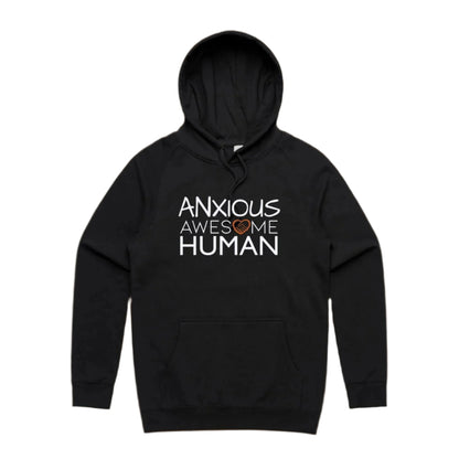 ANXIOUS Awesome Human Hoodie black