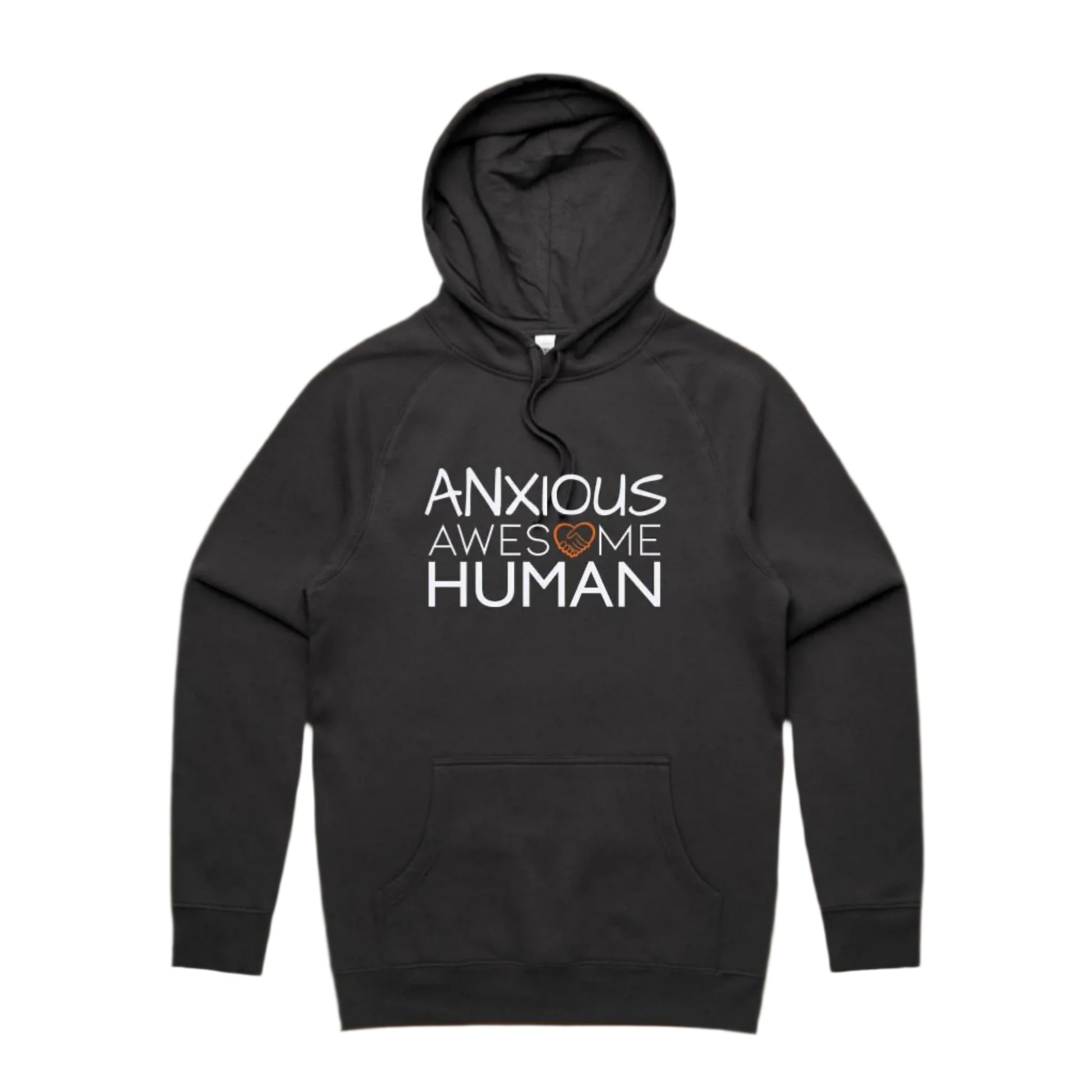 ANXIOUS Awesome Human Hoodie coal