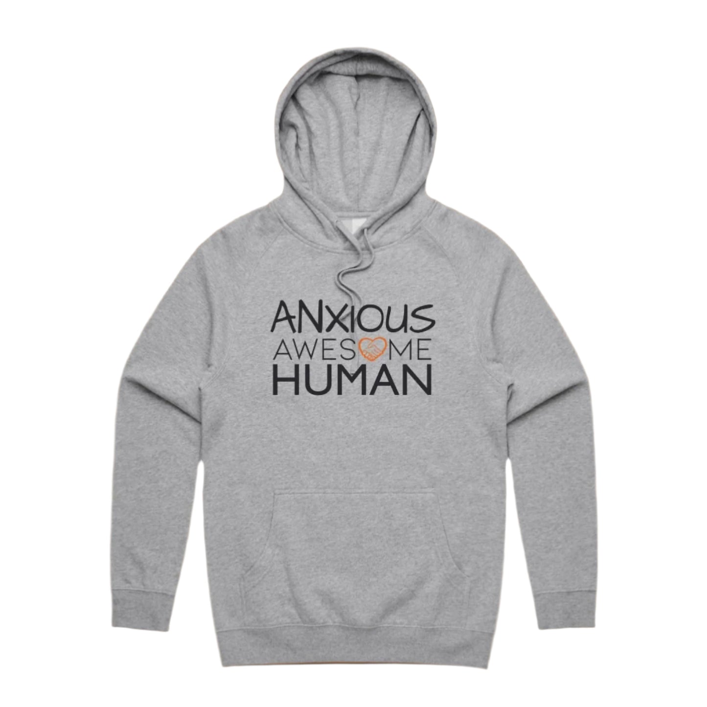 ANXIOUS Awesome Human Hoodie grey