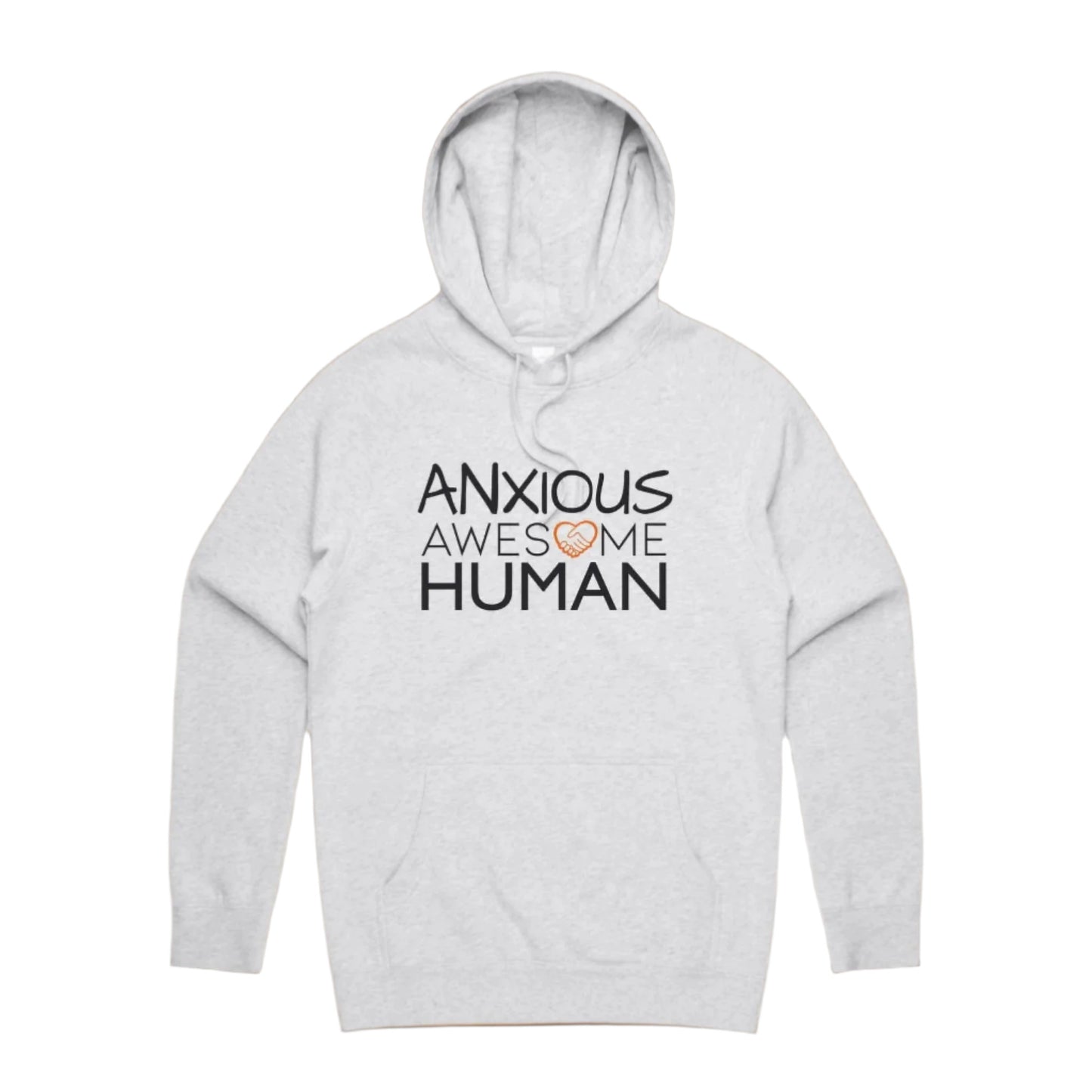 ANXIOUS Awesome Human Hoodie light grey