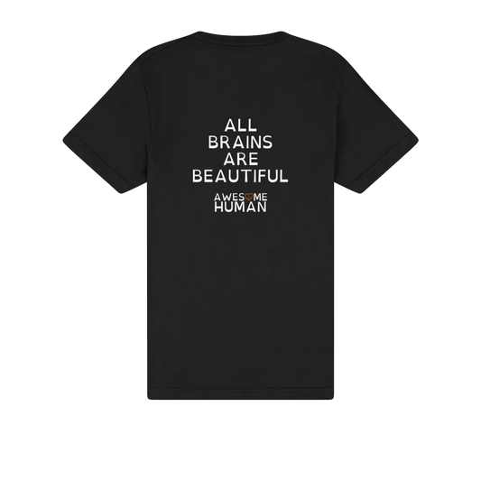 All brains are beautiful Tshirt black