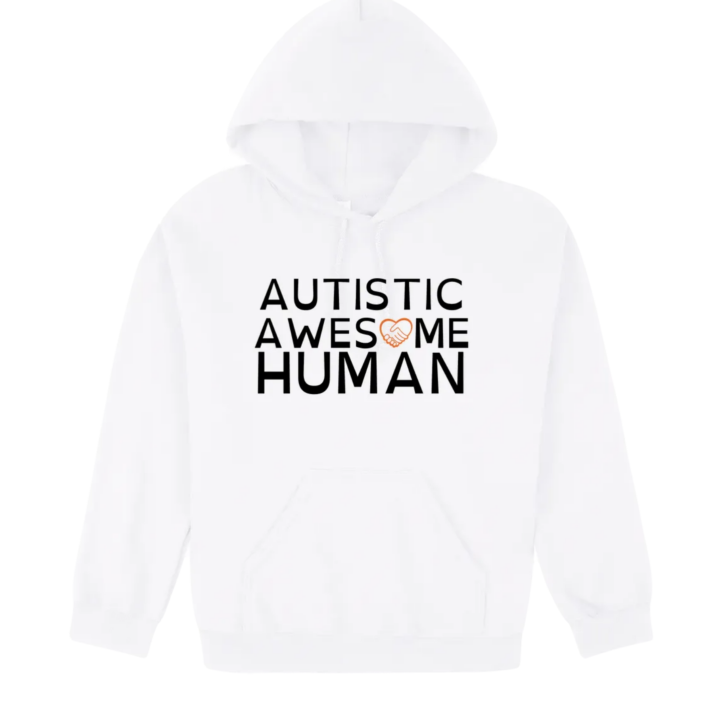 Autistic Awesome Human Hoodie white