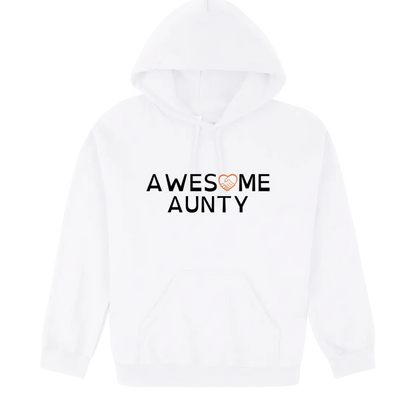 Awesome Aunty Hoodie white