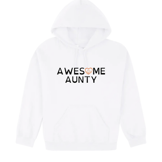 Awesome Aunty Hoodie white
