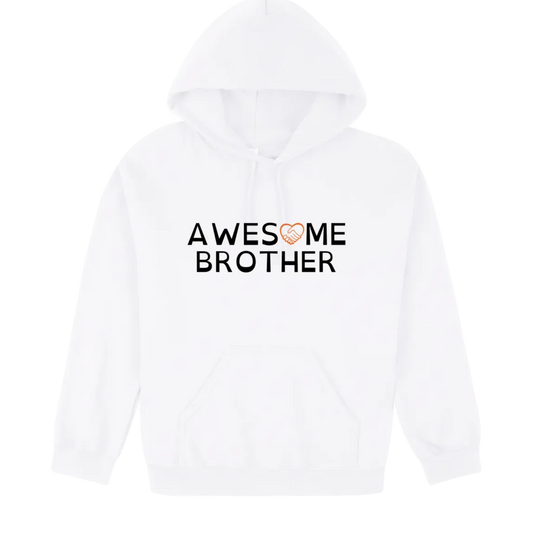 Awesome Brother Hoodie white