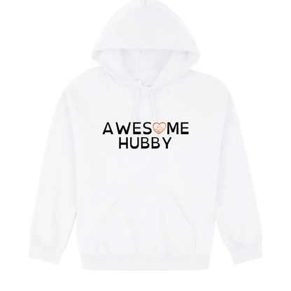 Awesome Hubby Hoodie white