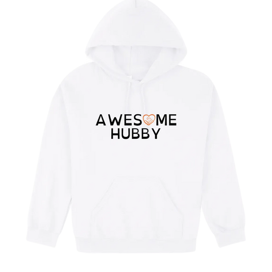 Awesome Hubby Hoodie white