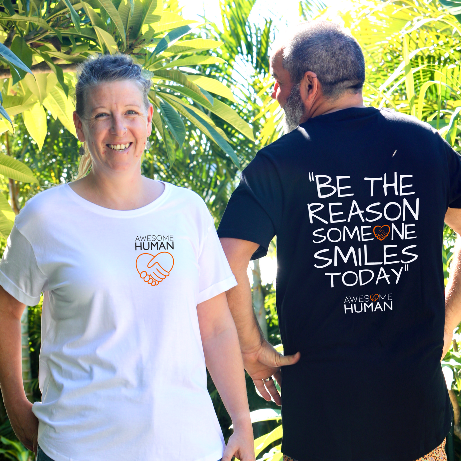Awesome Human + Be the reason tshirts