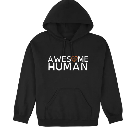 Awesome Human Hoodie black