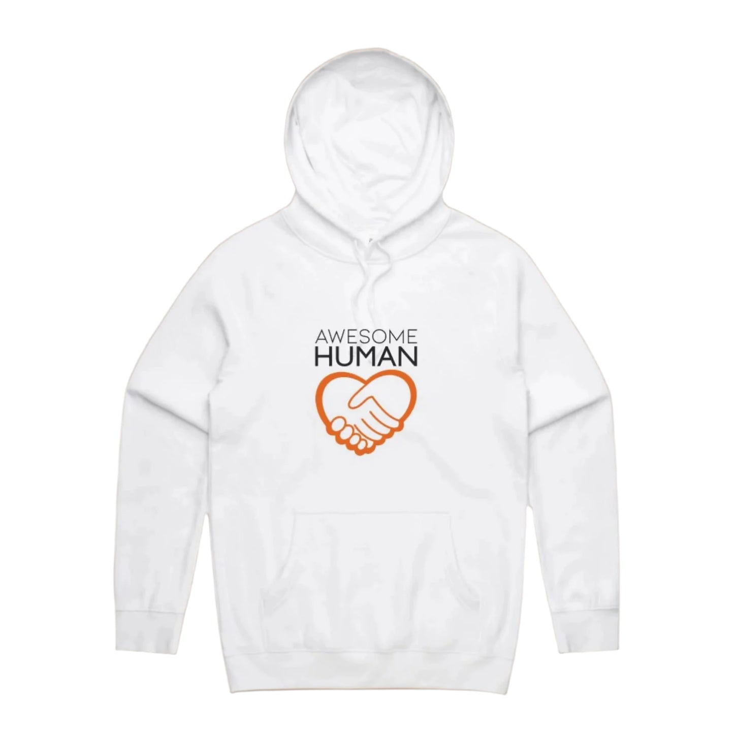 Awesome Human Hoodie white