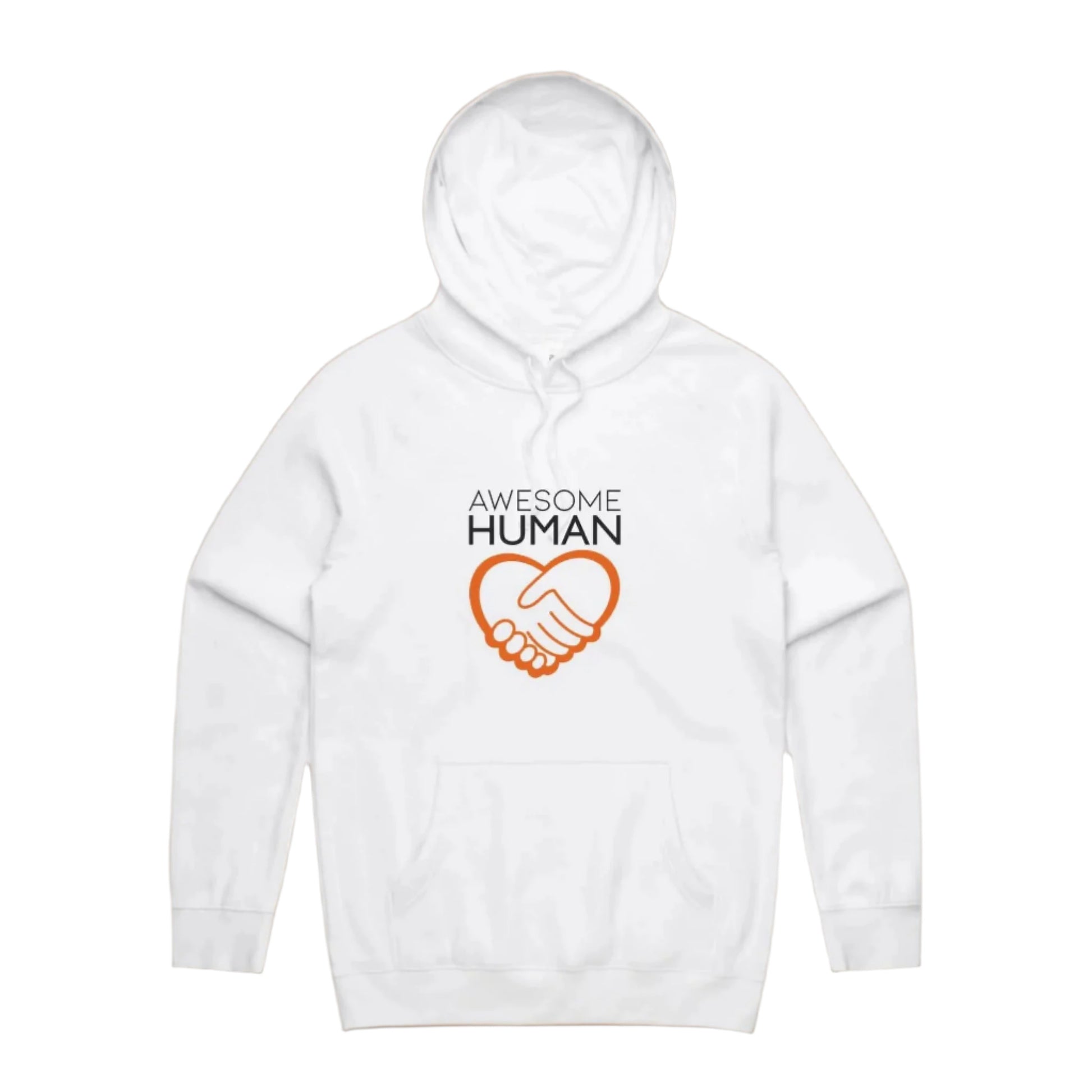 Awesome Human Hoodie white