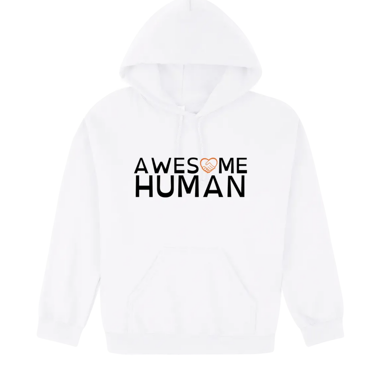Awesome Human Hoodie white