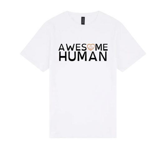 Awesome Human Tshirt white