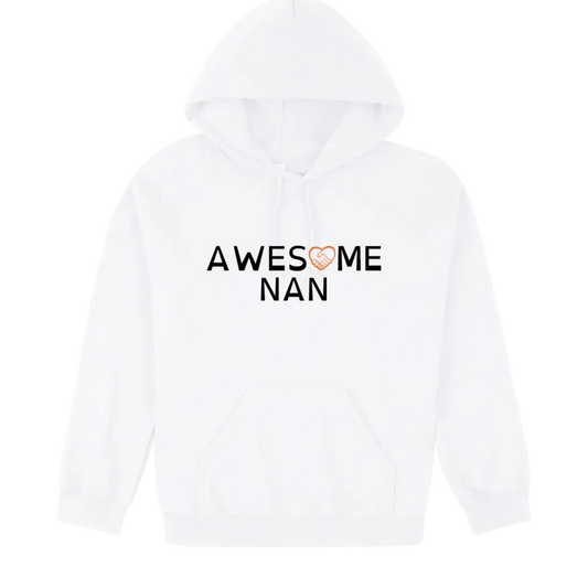 Awesome Nan Hoodie white