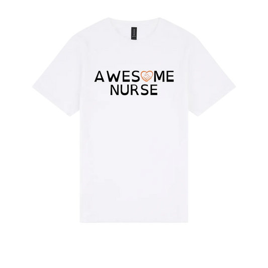 Awesome Nurse Tshirt white