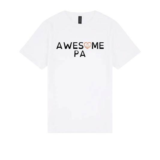 Awesome Pa Tshirt white